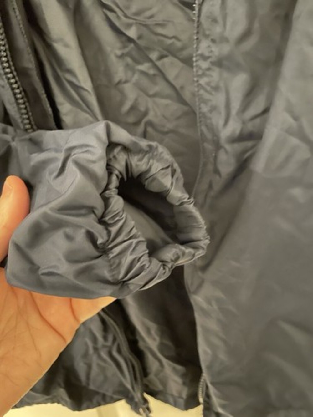 Vintage L.L. Bean 80s-90s Packable Navy Anorak Zip Up Hooded Windbreaker SzM - Picture 6 of 8